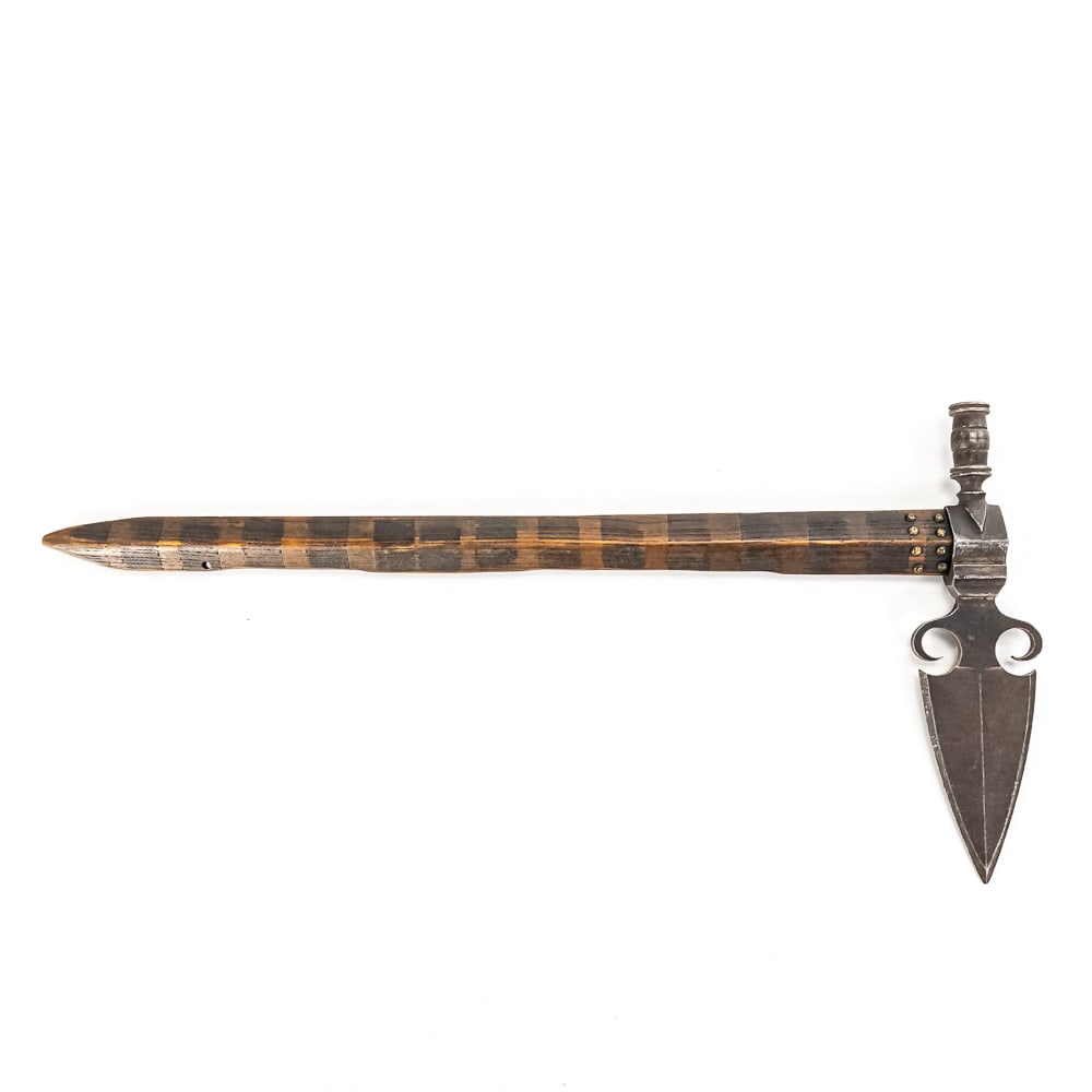 Spontoon Pipe Tomahawk with Brass Studs - 5