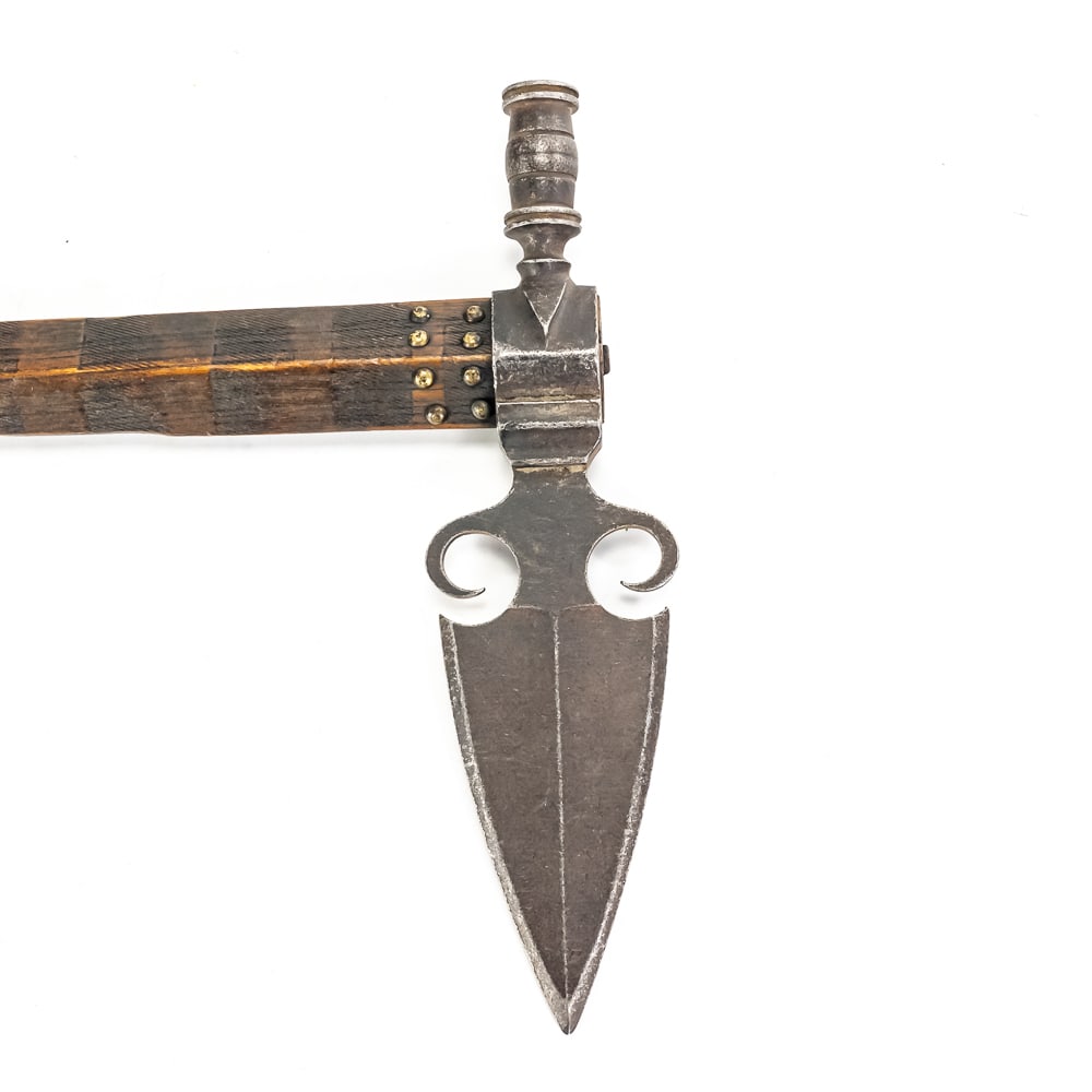 Spontoon Pipe Tomahawk with Brass Studs - 6