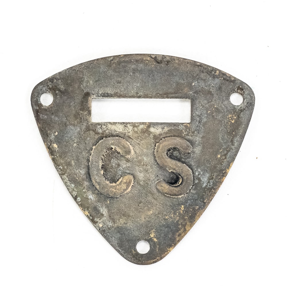 Civil War Confederate States Brass Saddle Shield (1 of 2)