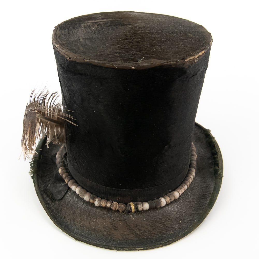 Repurposed Native American Trade Top Hat - 7