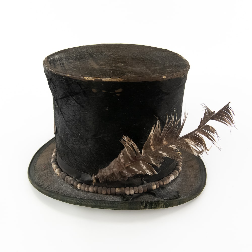 Repurposed Native American Trade Top Hat - 8