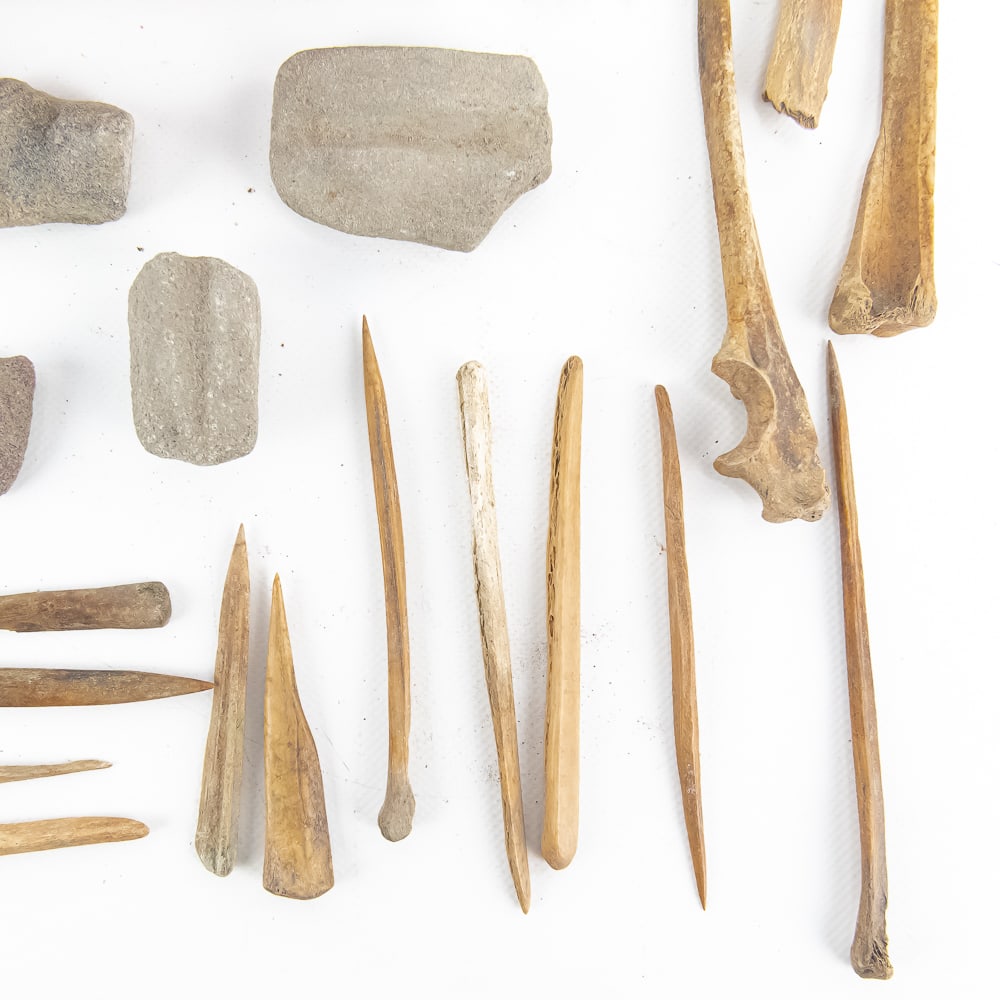 90+ Native American Bone Awls & Stone Tools - 5