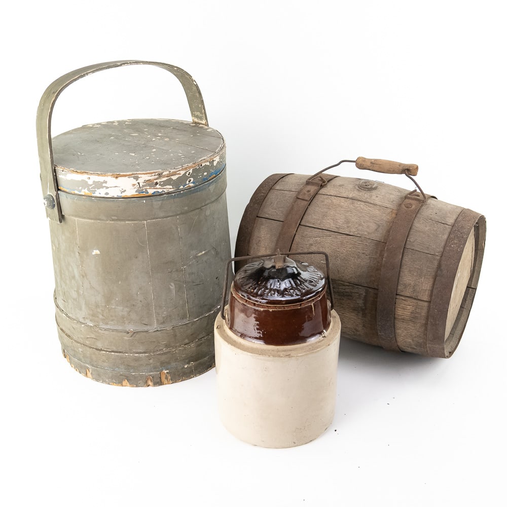 Western Stoneware & Wooden Primitives Lot (1 of 19)