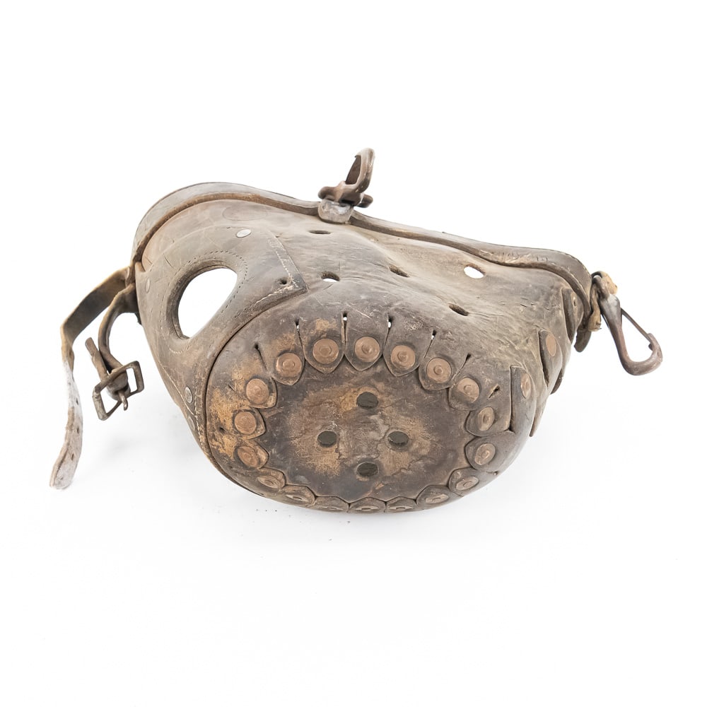 Antique Pack Mule Leather Muzzle - 8