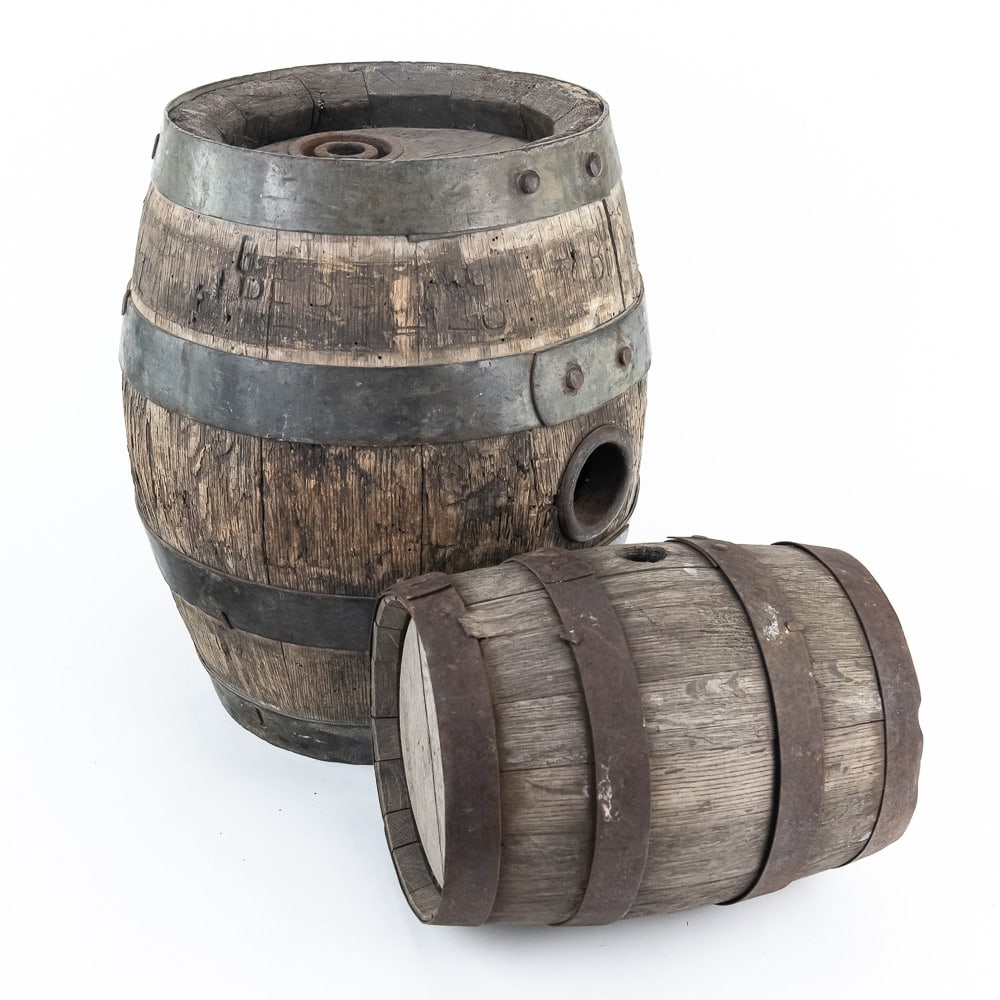 Antique Beer Barrel Set - 3