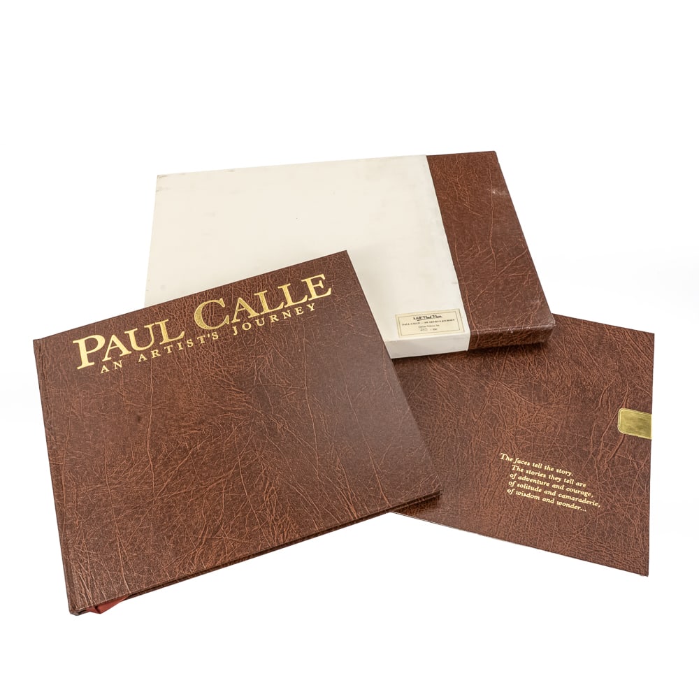 Book Paul Calle An Artists Journey 205/950: This is a remarkable find for collectors of Western and space art, a Deluxe Limited Edition set of "Paul Calle: An Artist's Journey" published by Mill Pond Press, Inc. The set includes the