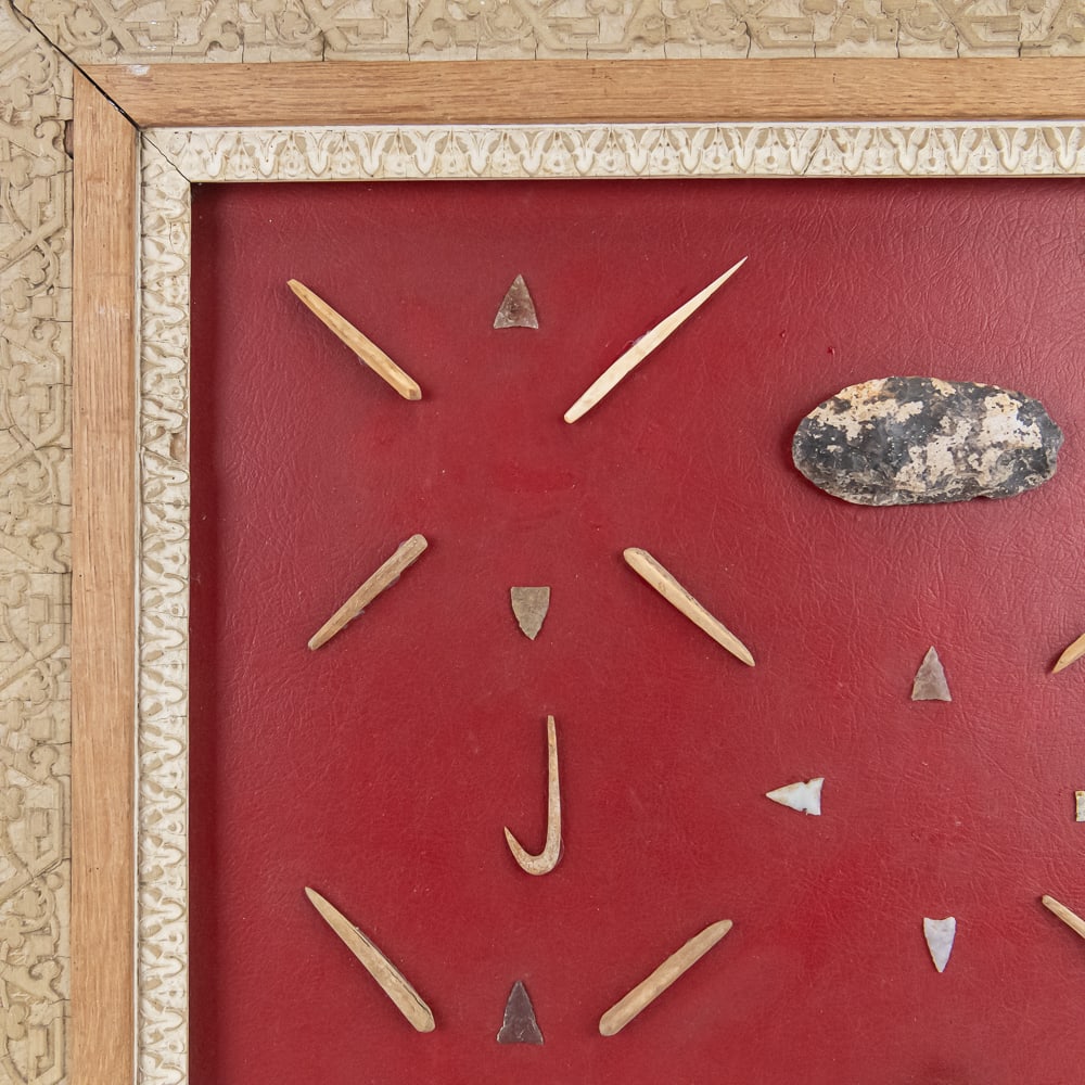 Framed Native American Artifact Display - 2