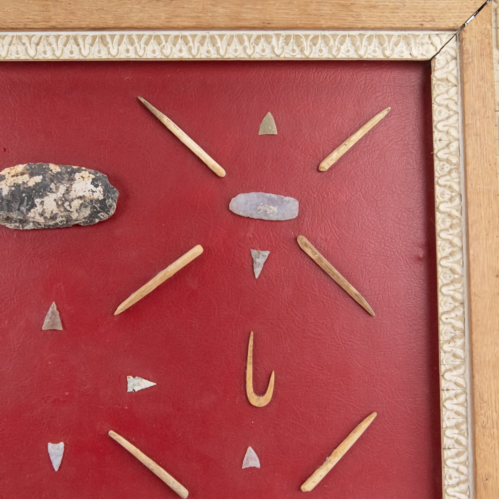 Framed Native American Artifact Display - 3