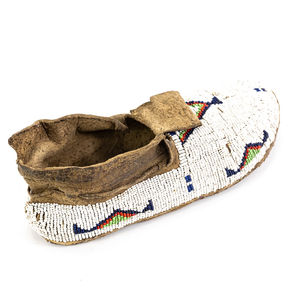 5pc Antique Beaded Native Moccasins - 3