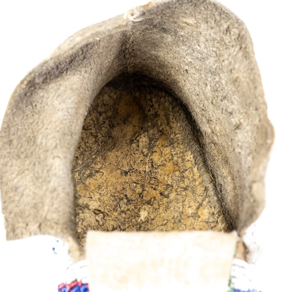 Sioux Beaded Hide Moccasins Pair - 7