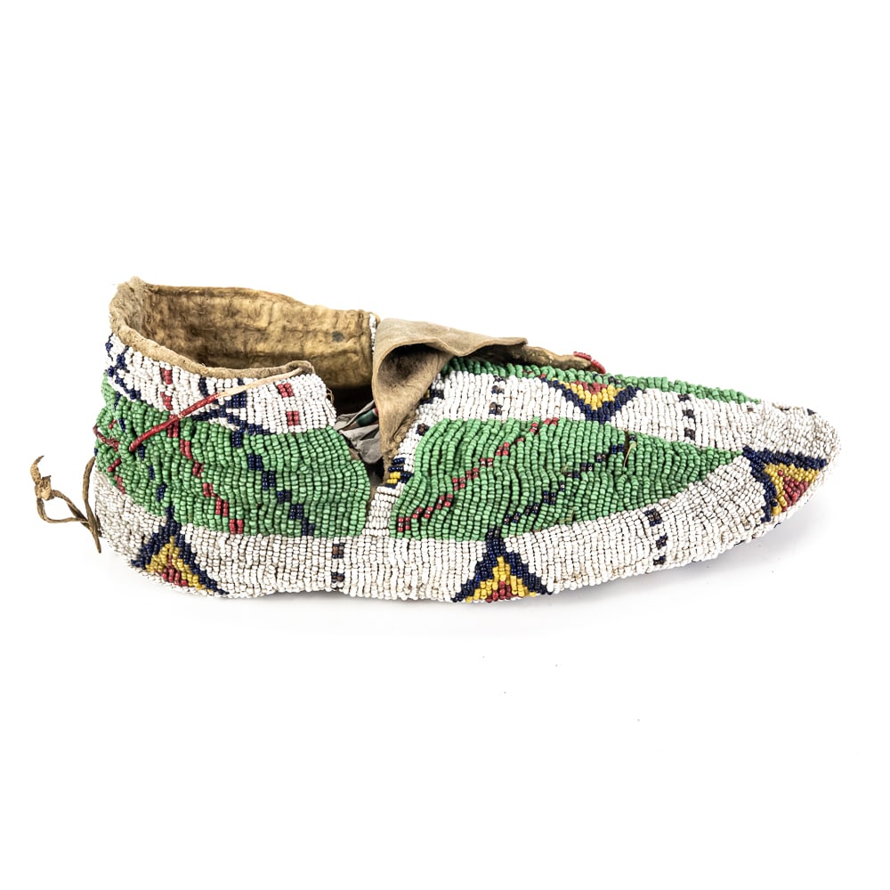 Native American Fully Beaded Moccasins Pair - 6