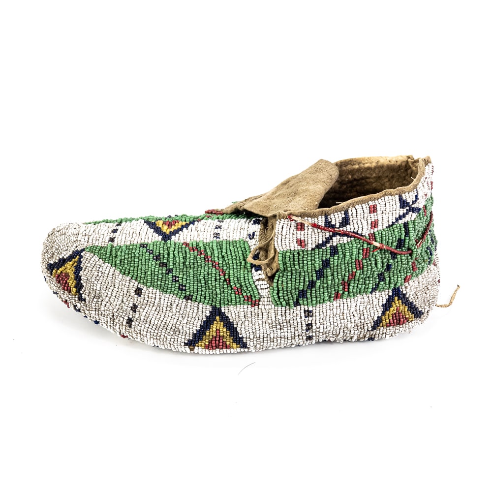 Native American Fully Beaded Moccasins Pair - 8