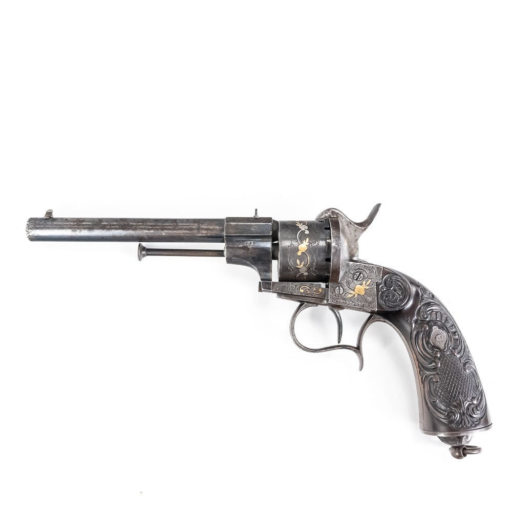 Ornate19th-Century German Pinfire Revolver 469 (A) (1 of 14)
