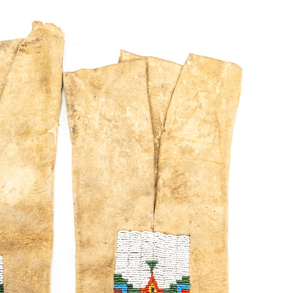 Native American Beaded Hide Leggings Pair - 7