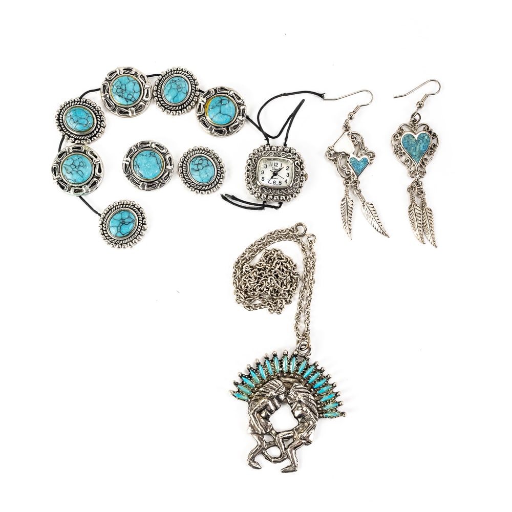 Southwest Style Costume Jewelry Lot (1 of 9)