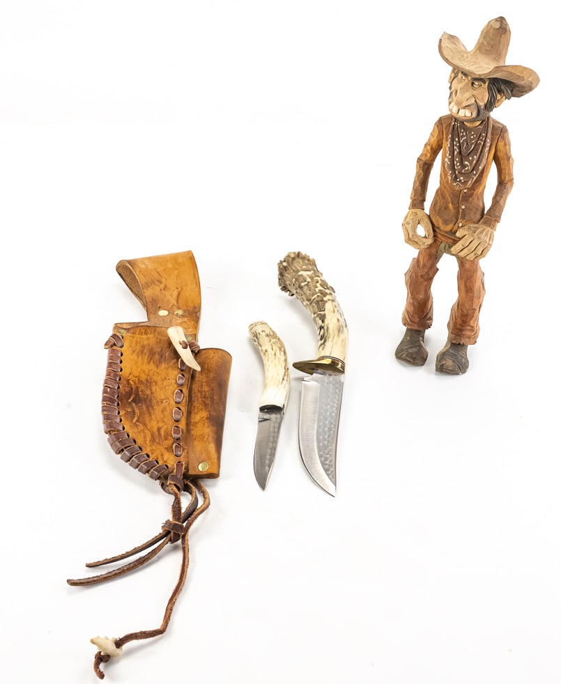 Stag Bowie & Skinning Knife Combo & Caricature (1 of 15)