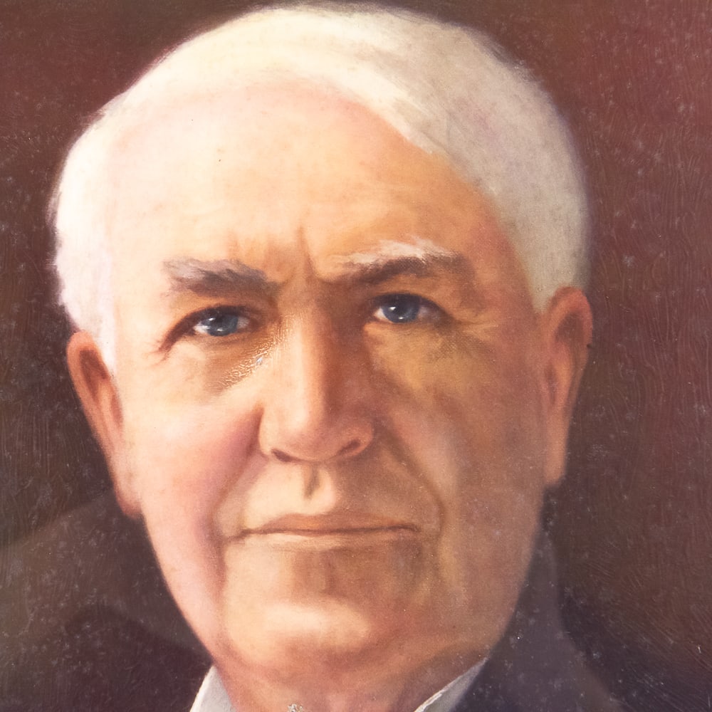 Thomas Edison Framed Portrait Print - 2