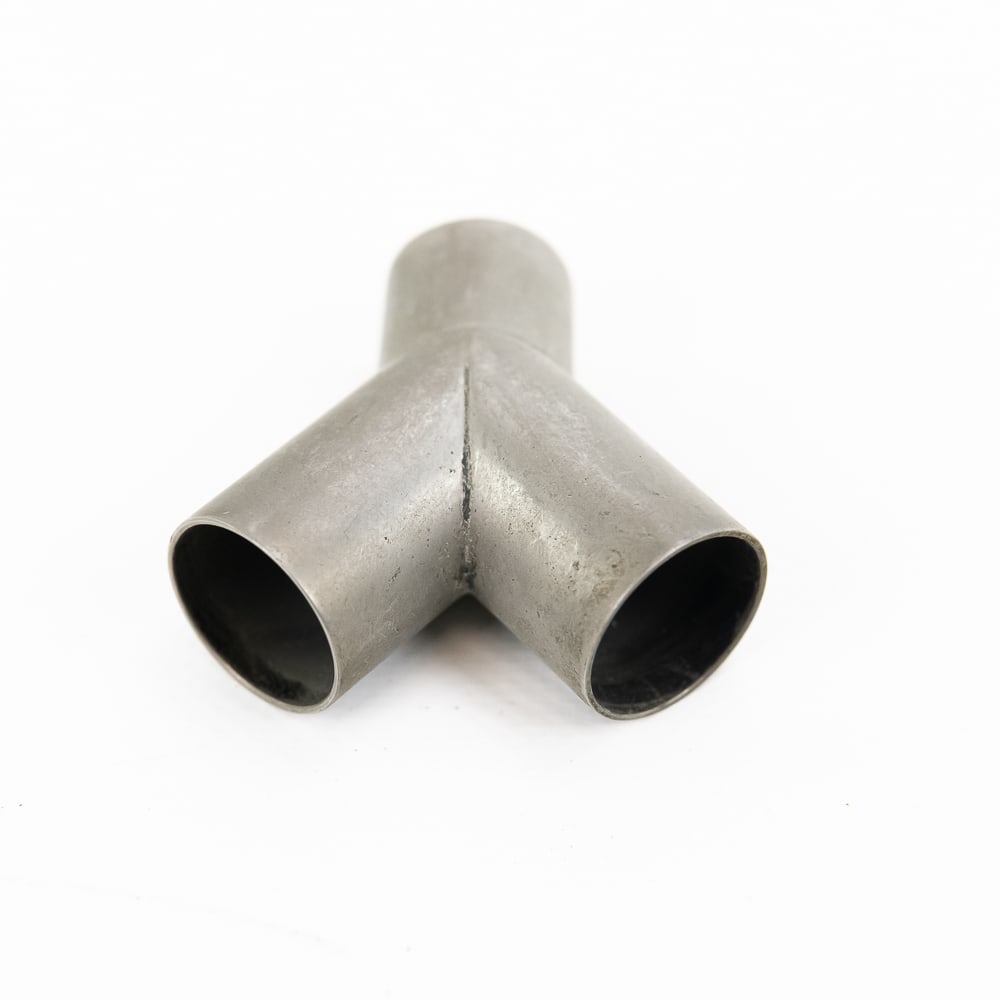 Y-Shaped Listening Tube Splitter: Nickel-plated Y-shaped splitter for listening or speaking tubes. Has its original nickel plating with the usual wear. See photographs for details. From the Allen Koenigsberg Collection