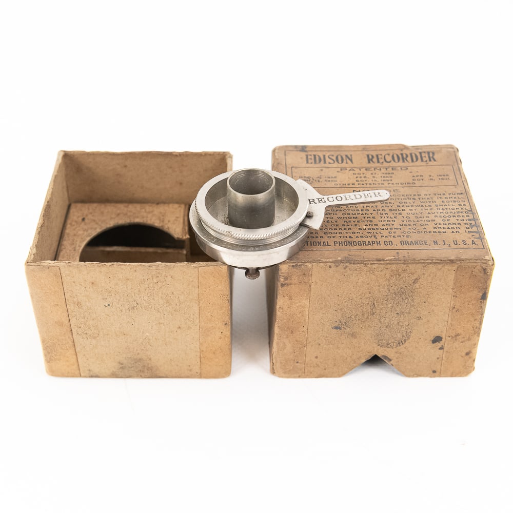 Early Edison Recorder in its Original Box (1 of 9)
