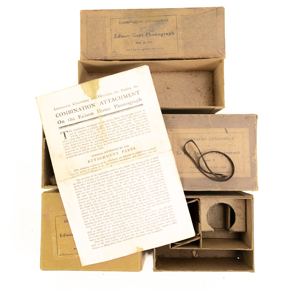 Three-Piece Lot of Original Edison Combination Att (1 of 8)