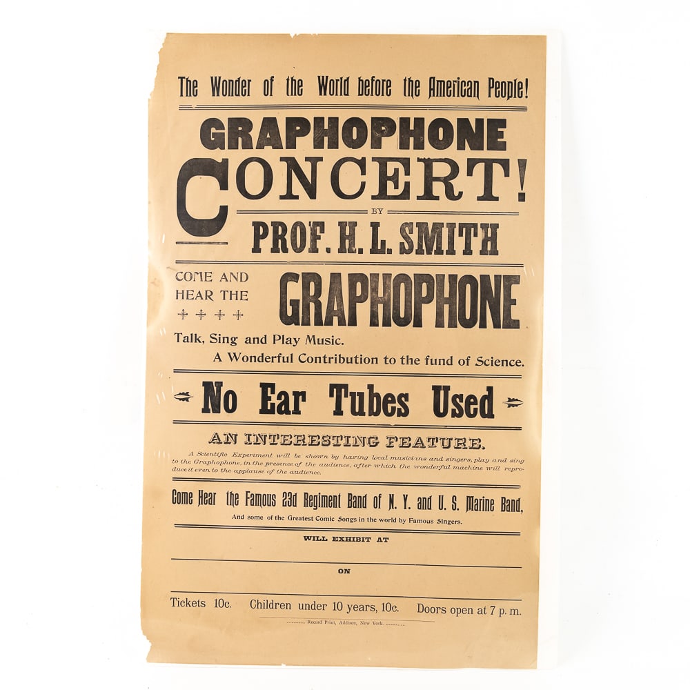 Graphophone Concert Announcement Broadside (1 of 7)