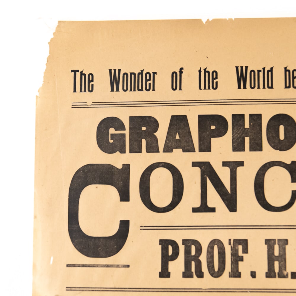 Graphophone Concert Announcement Broadside - 2