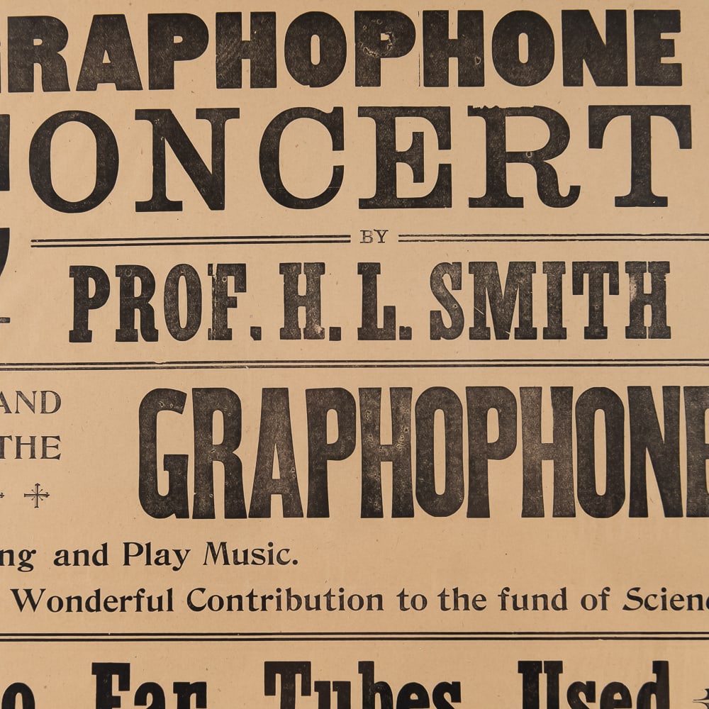 Graphophone Concert Announcement Broadside - 3