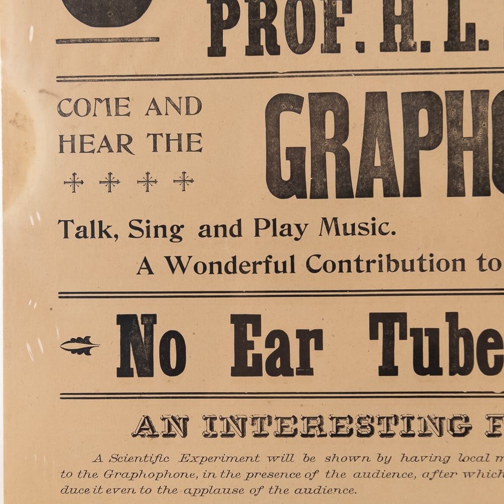 Graphophone Concert Announcement Broadside - 4