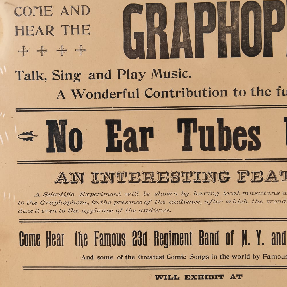 Graphophone Concert Announcement Broadside - 5