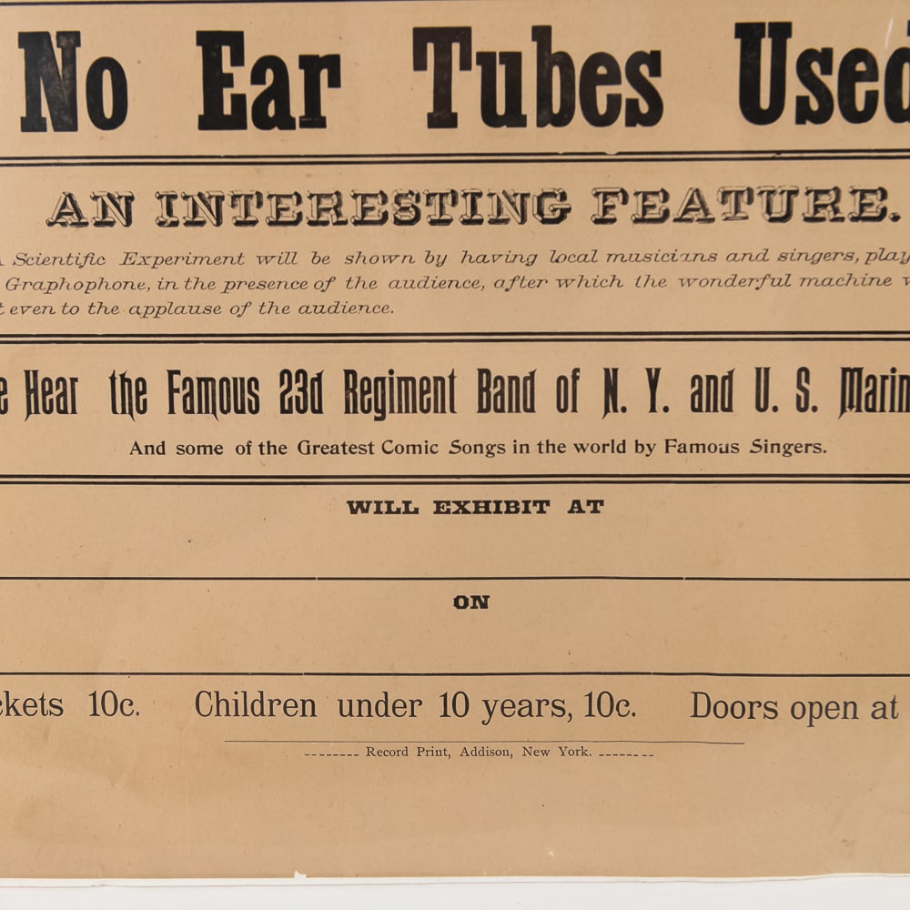 Graphophone Concert Announcement Broadside - 6