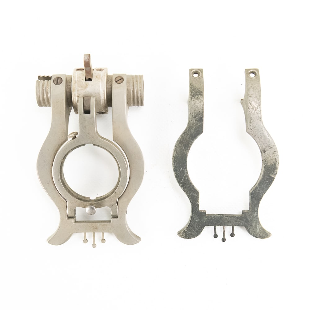 2 Pc Columbia Lyric Reproducer Carriage Parts: Columbia Lyric reproducer carriage parts. One appears reasonably complete with its transport and the other appears to just be the outer housing. See photos for details, both of which are in average