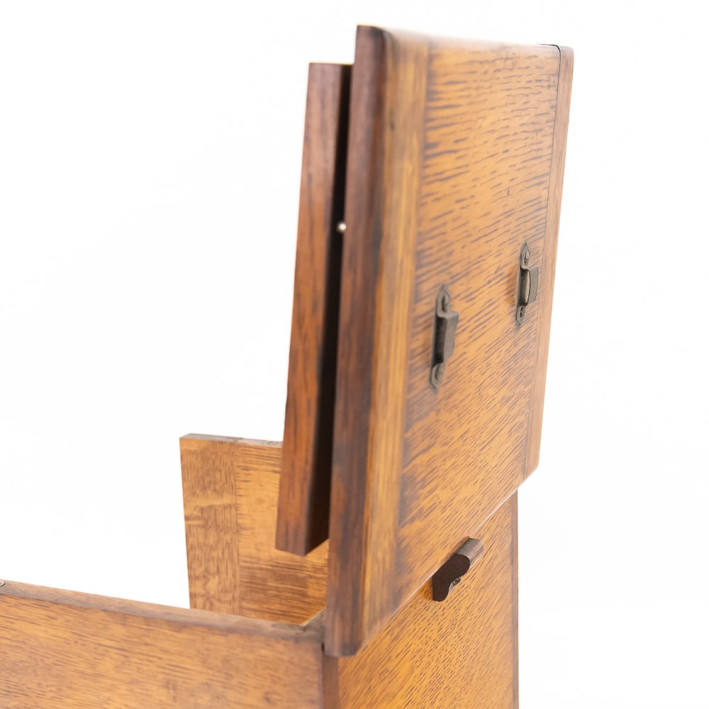 Oak Berliner Phonograph Record Storage Case. - 8