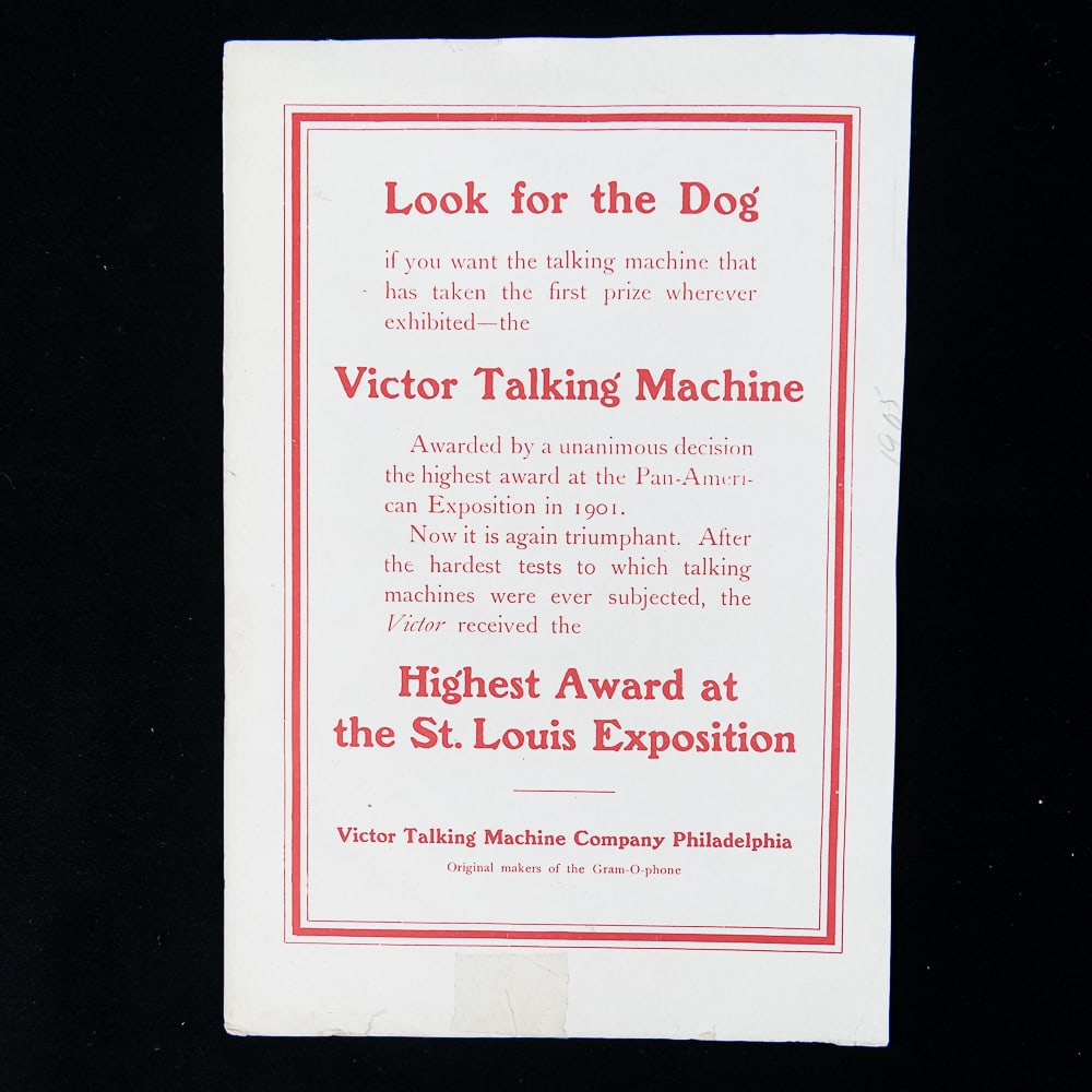 1905 Victor Talking Machine Ad Insert - 6