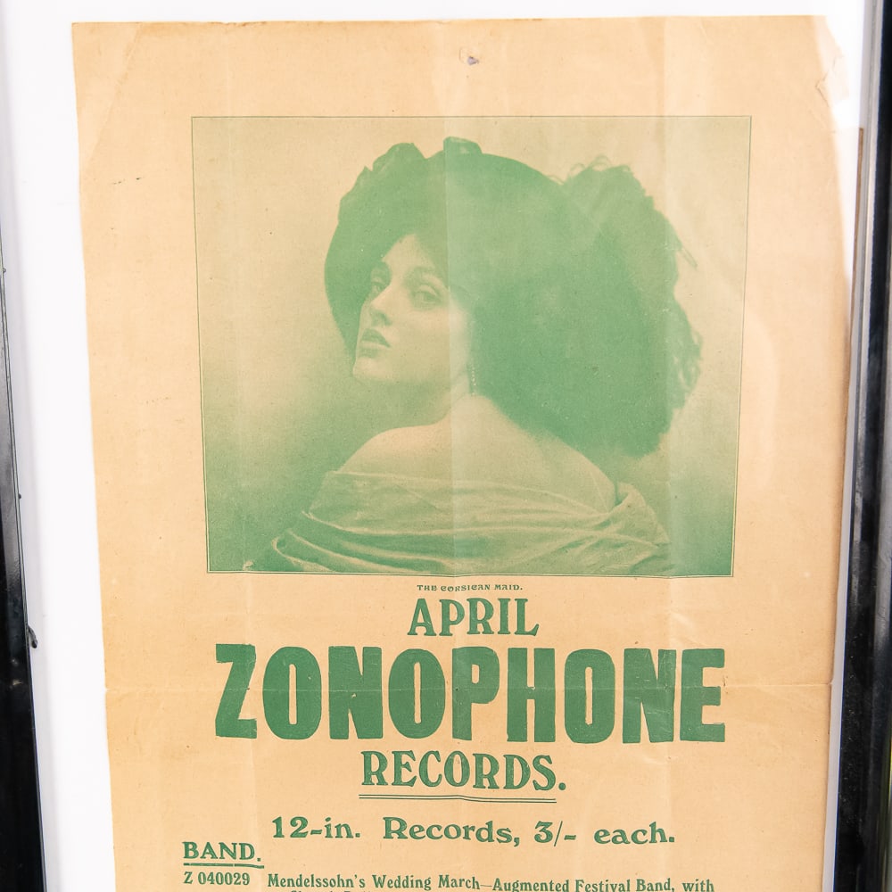 Zonophone Disc Record List Broadside - 2
