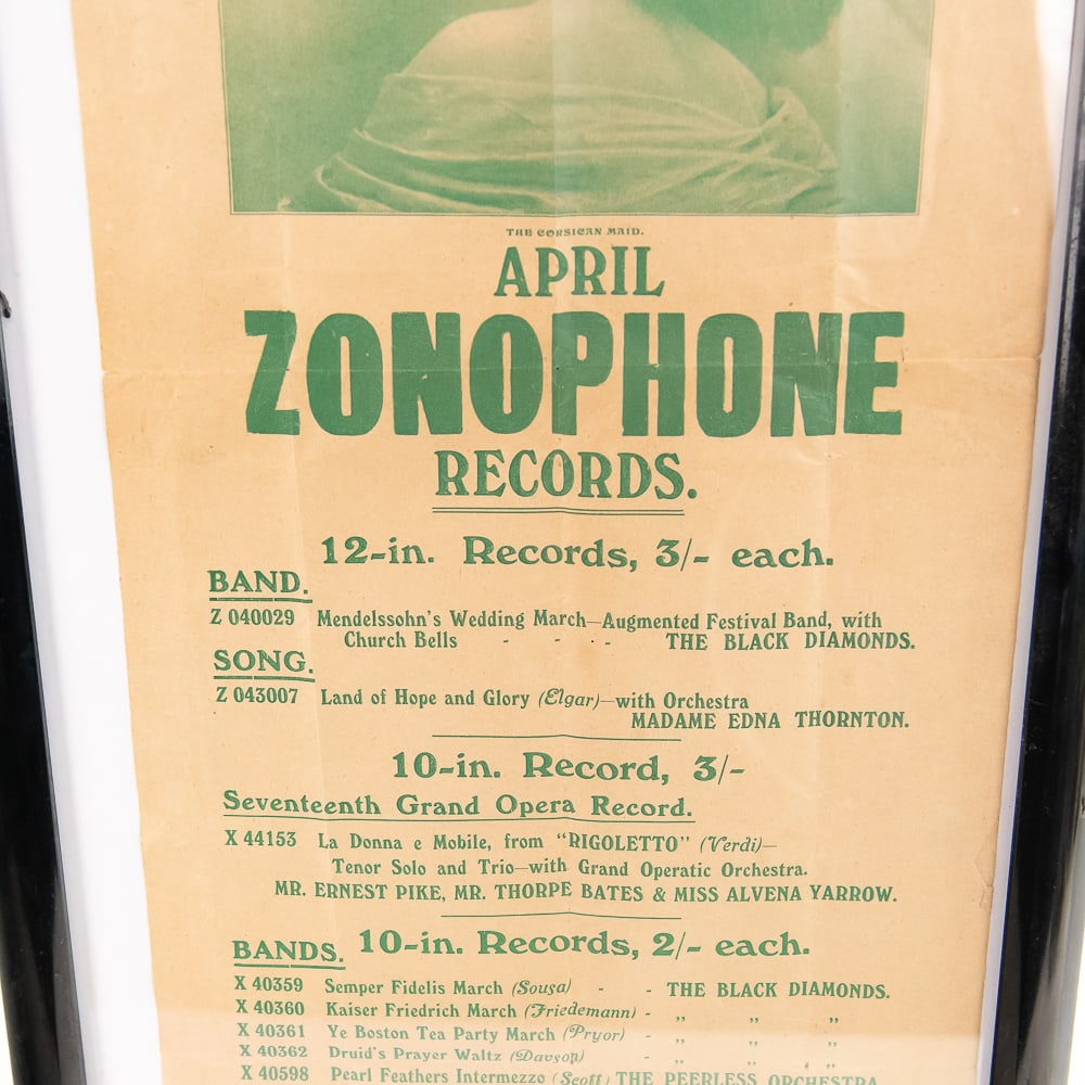 Zonophone Disc Record List Broadside - 3