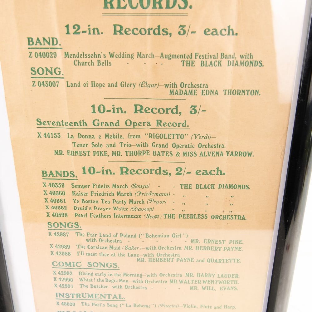 Zonophone Disc Record List Broadside - 4
