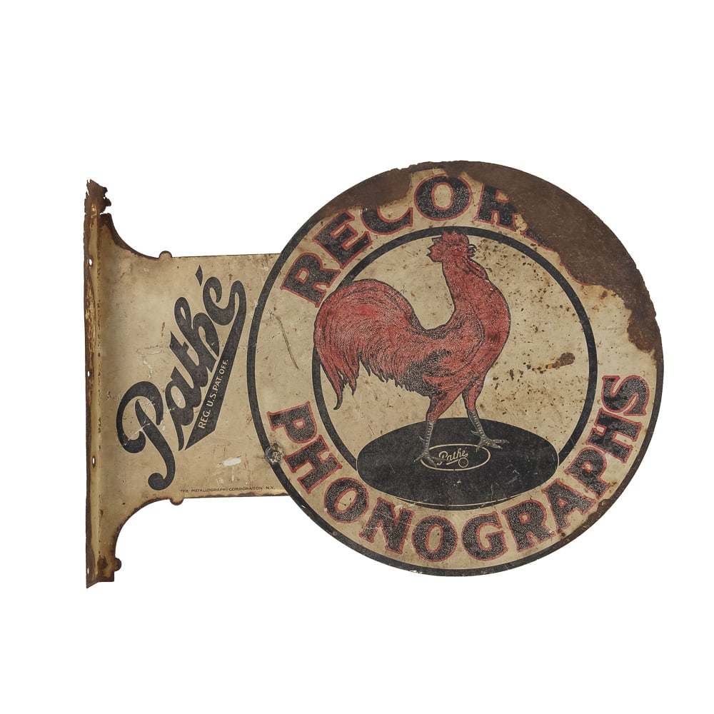 Pathe Phonograph Record Flange Sign (1 of 10)