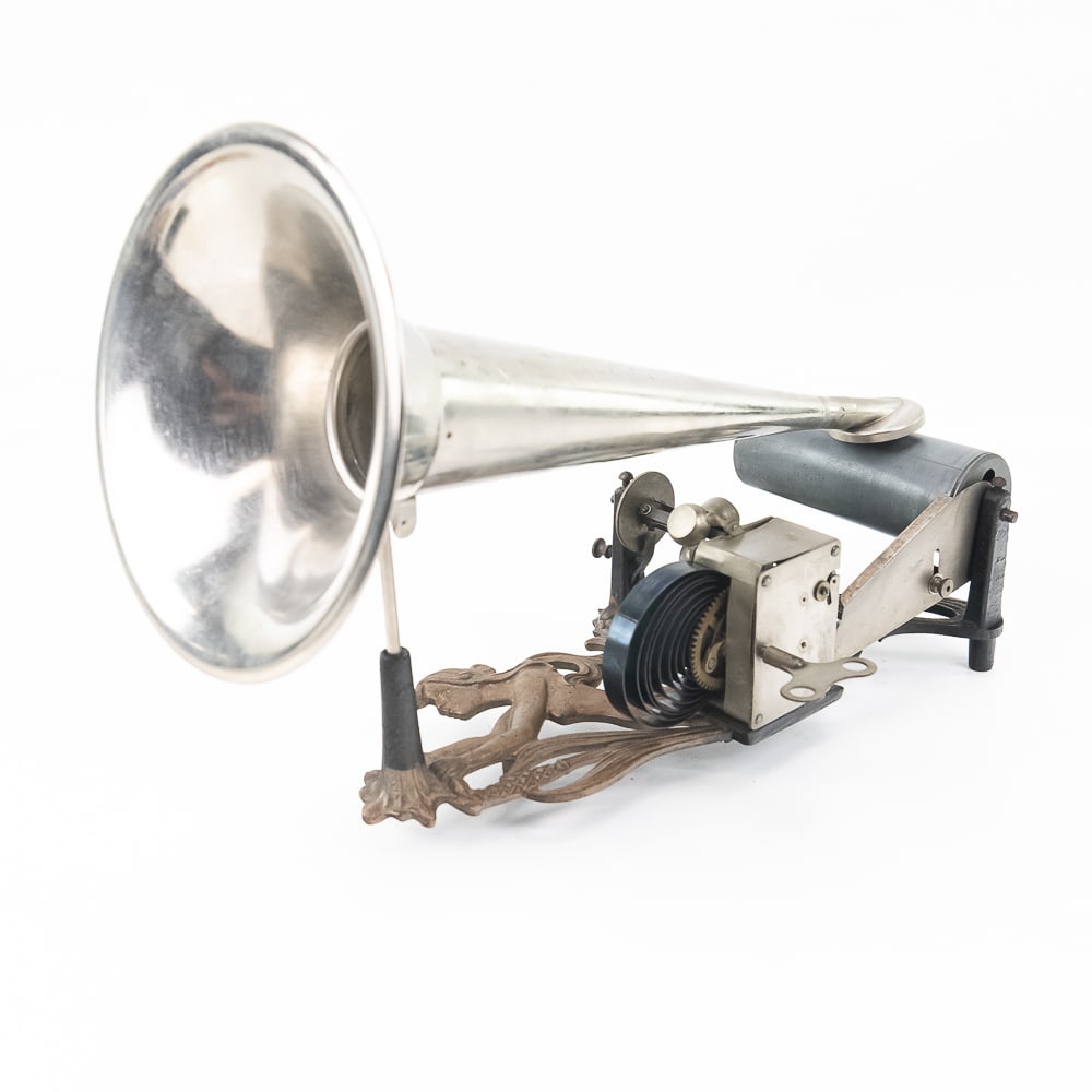 Puck Mermaid Base Open Works Cylinder Phonograph (1 of 10)