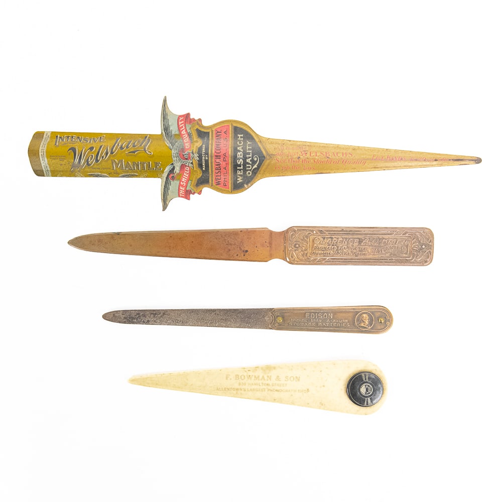4 Piece Lot of Various Advertising Letter Openers (1 of 16)