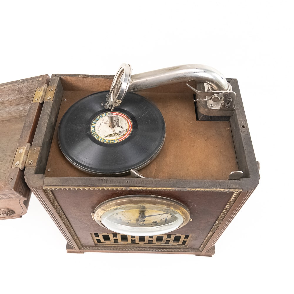 Rare Tempophon Phonograph Alarm Clock - 5
