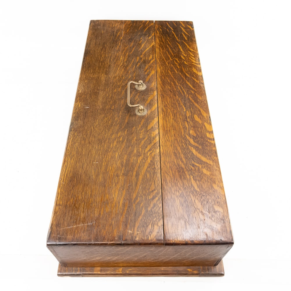 Oak Cylinder Record Storage Case - 8