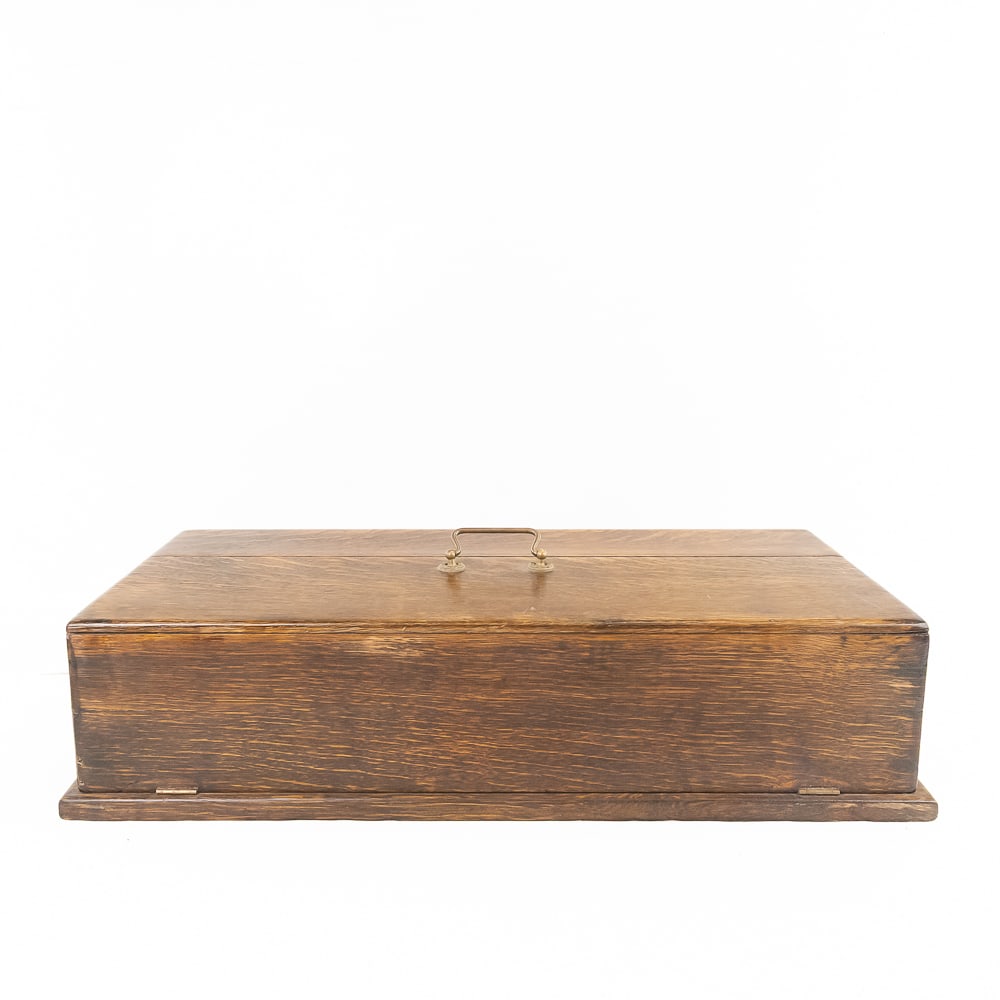 Oak Cylinder Record Storage Case - 9