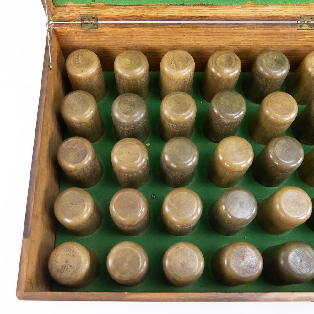 Oak Cylinder Record Storage Case - 2