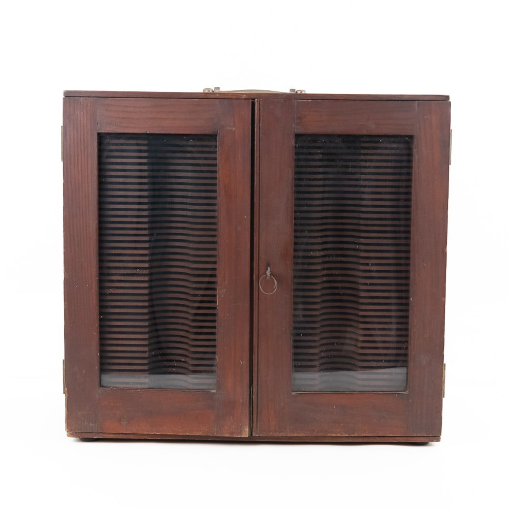 Wood & Glass Disc Record Storage Case (1 of 11)
