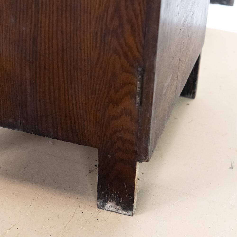 Oak Disc Record Cabinet - 5