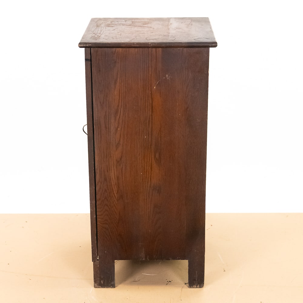 Oak Disc Record Cabinet - 7