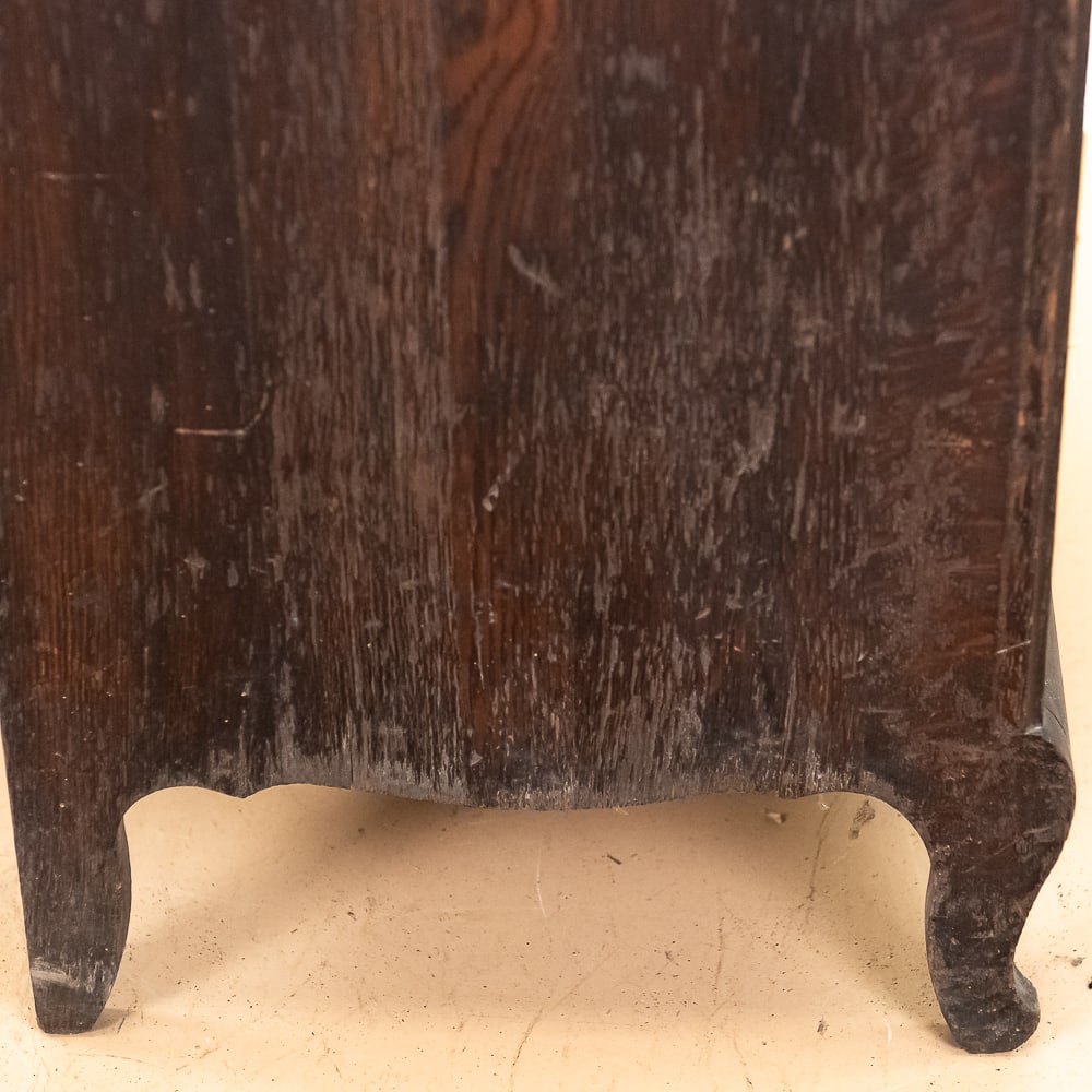 Unusual Solid Oak Cylinder Record Cabinet - 10