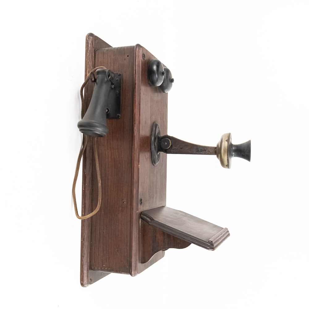 Oak Kellogg Wall Telephone - 12