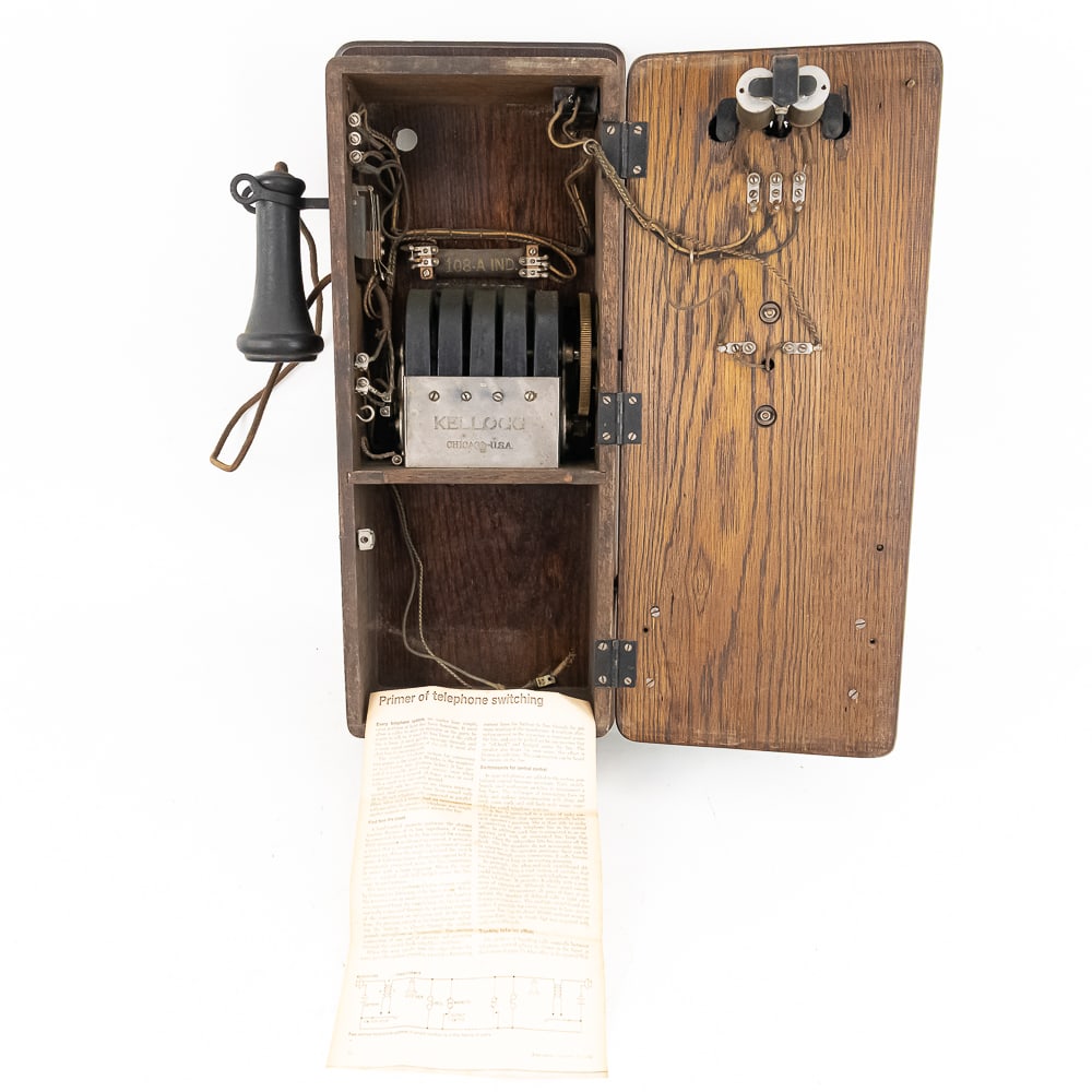 Oak Kellogg Wall Telephone - 7