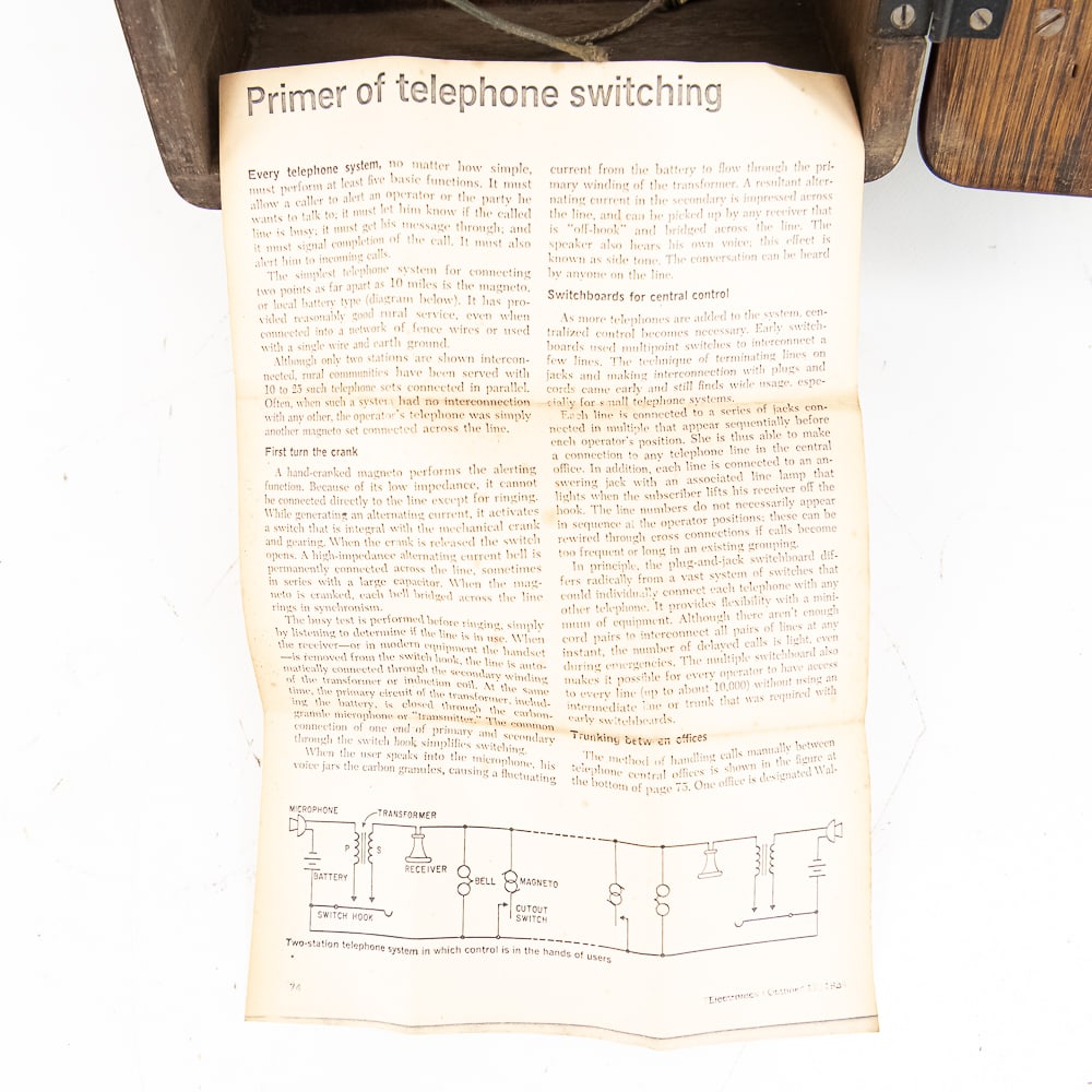 Oak Kellogg Wall Telephone - 8